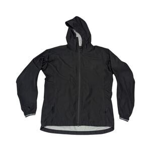 Bearded Goat Aberdeen Rain Jacket Black Hooded Waterproof Mens Medium Gorpcore